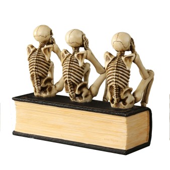 ΤΡΕΙΣ ΣΟΦΟΙ ΣΚΕΛΕΤΟΙ ΚΑΘΟΝΤΑΙ ΣΕ ΒΙΒΛΙΟ 15*12εκ