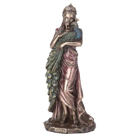 Hera: wife of Zeus, daughter of Cronus and Rhea. Goddess of Marriage 15cm Veronese Bronze Electrolysis Full Body Statue