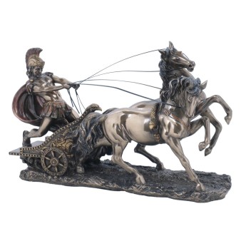 Achilles - Demigod in chariot, Iliad hero 17cm | Resin, Greek culture, mold hand-finished